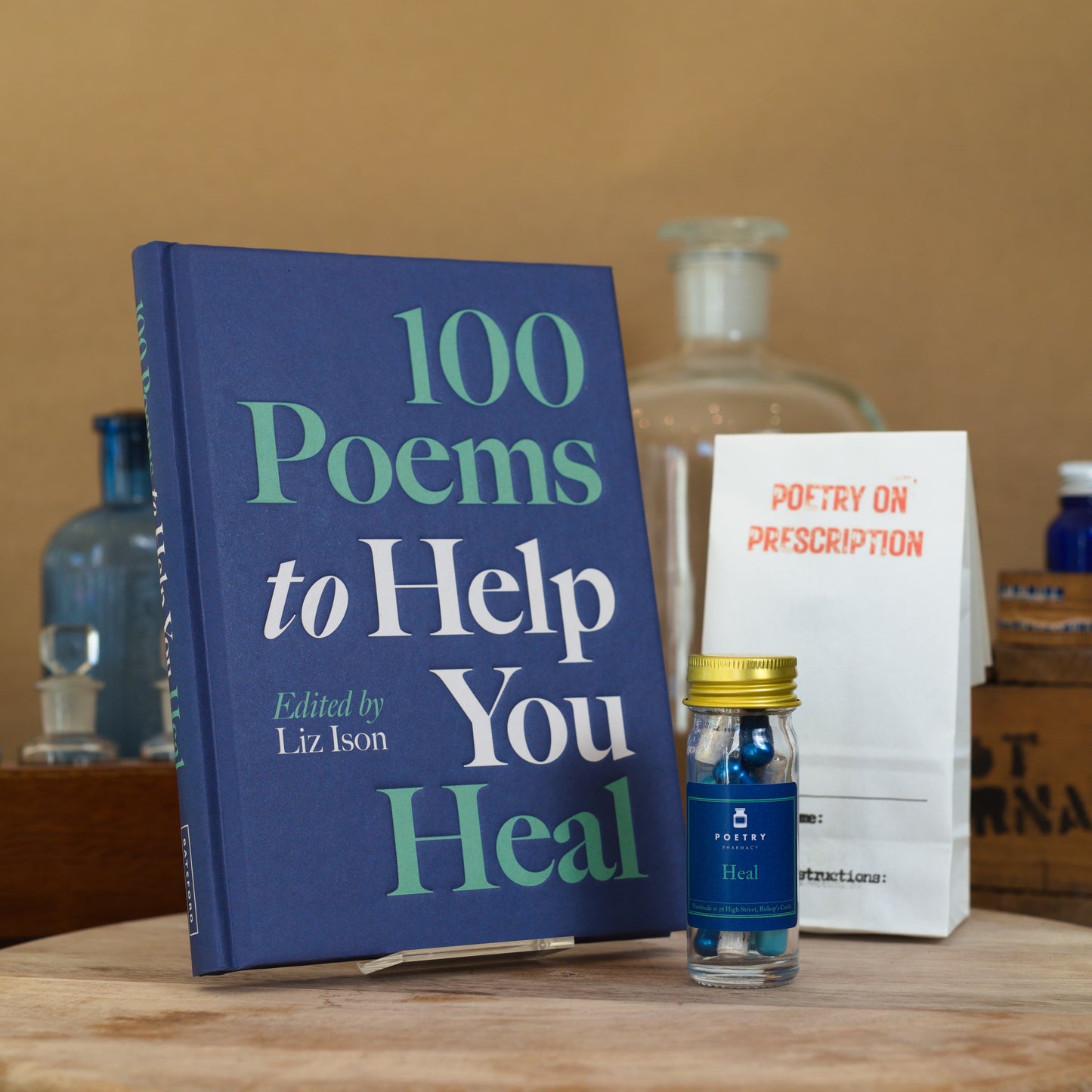 100 Poems to Help You Heal - Book + Pill Bottle bundle
