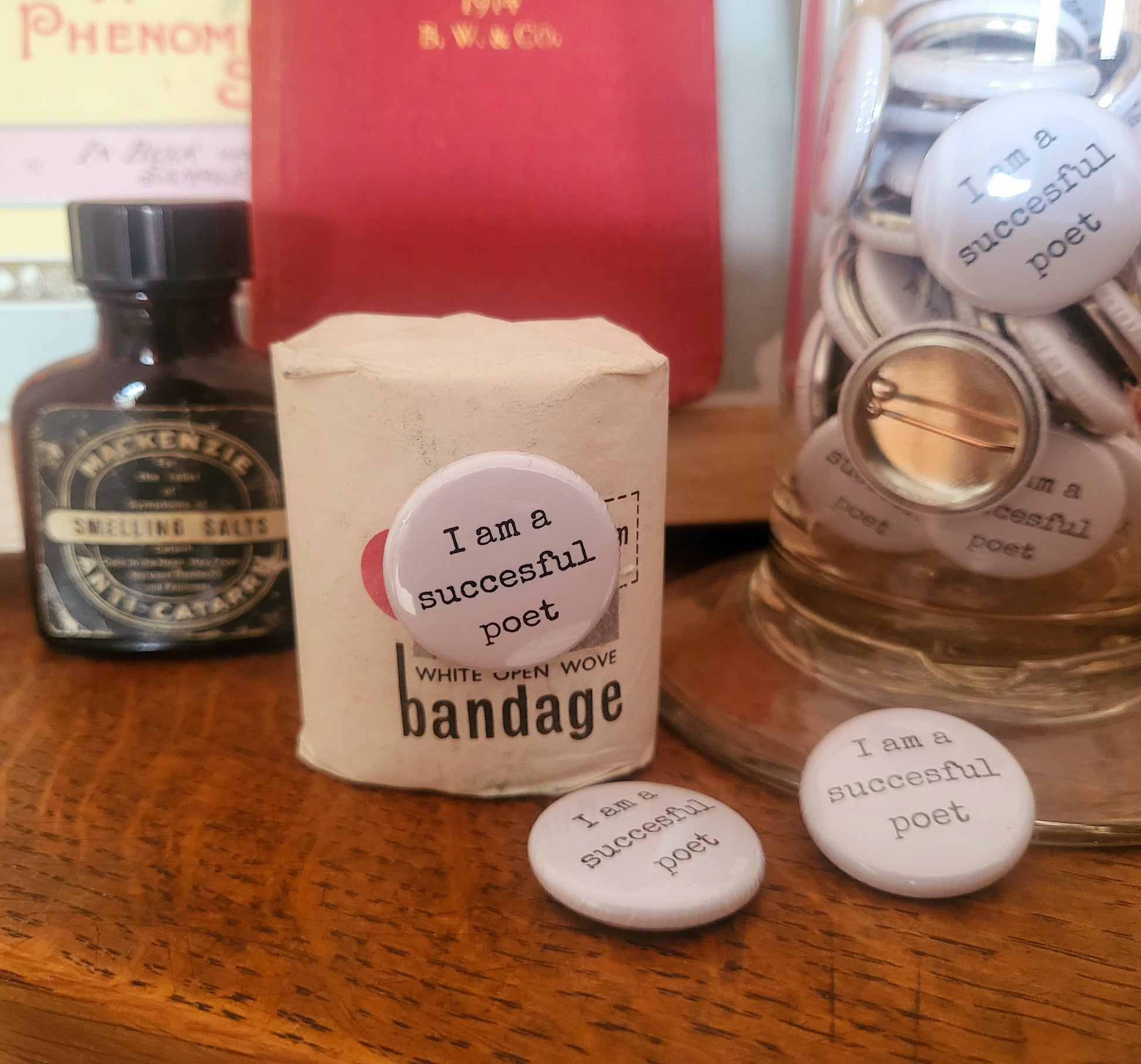 Poetry Pharmacy Button Badge