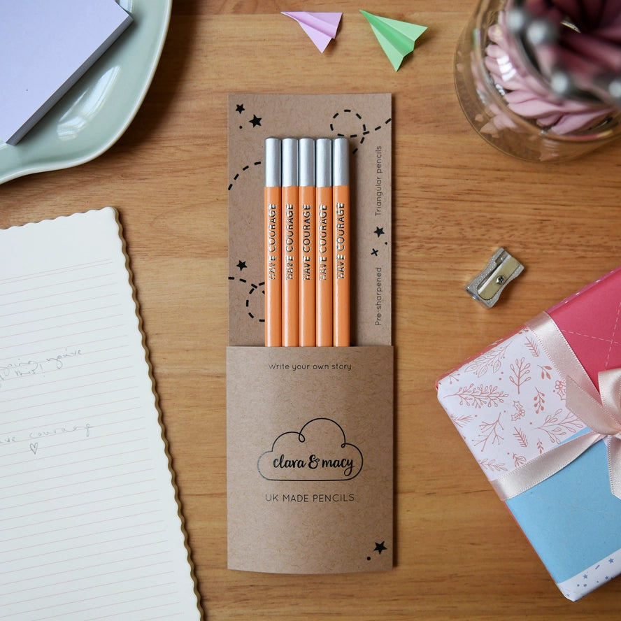 Have Courage - pack of five pencils