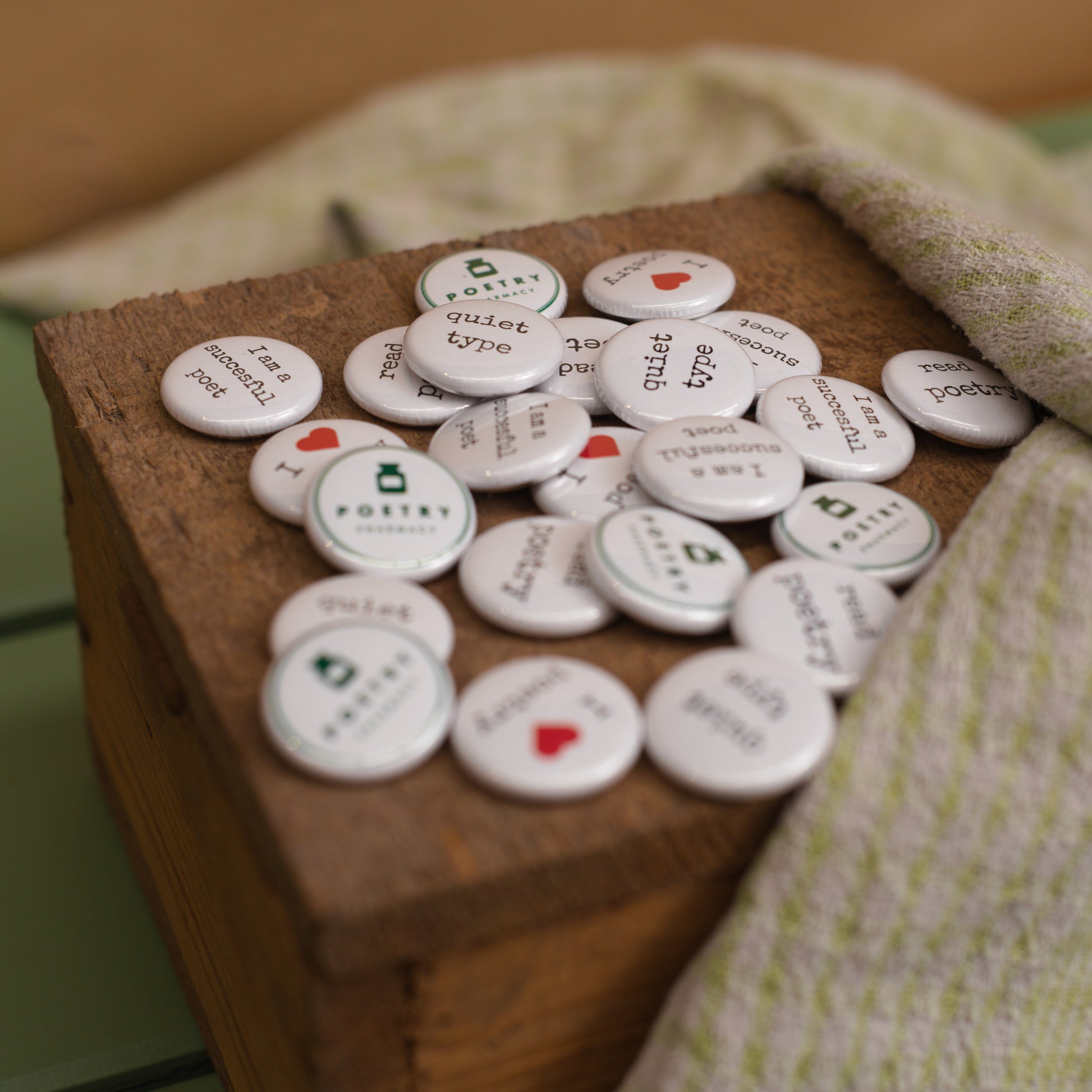 Poetry Pharmacy Button Badge